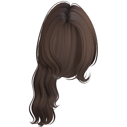Curly Wavy Over Shoulder Mermaid Hair (Brown)
