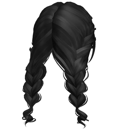Preppy Trendy Double French Braids (Black)