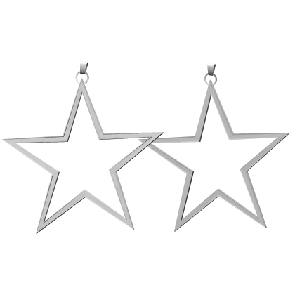 Silver Star Earrings