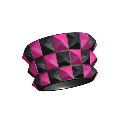Scene (LEFT) Pink Emo Studded Bracelet 2000s Y2k