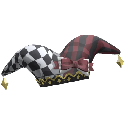 Detailed Emo Goth Jester Hat Cute Black Anime