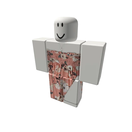 Kestrel | Strapless Flowy Salmon Floral Slit Dress