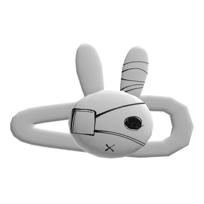 bandaged white bunny hair clip