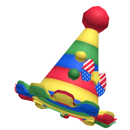 Rainbow Decora Kidcore Clown Party Hat