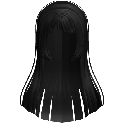 cute pretty straight ghost moe hair black