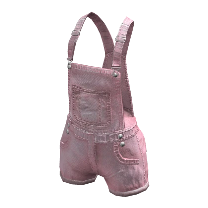 pink overalls shorts denim