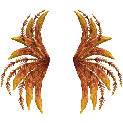 Orange Feather Showgirl Wings