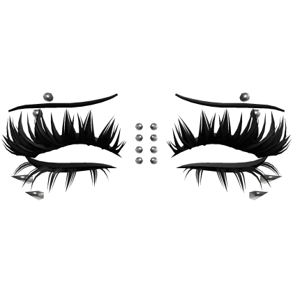 ♡ emo lashes w piercings