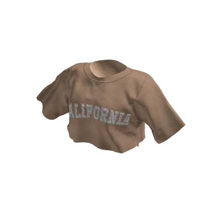 California crop top tan