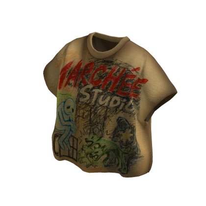 MARCHÉE - Crayon Oversized Sleeveless T-Shirt