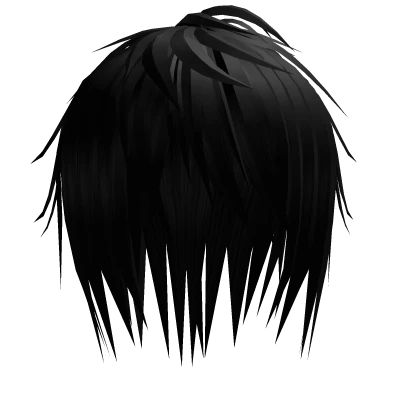 Black Unkept Emo Vkei Anime Hairstyle