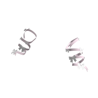 🤍 dollette laced ribbon arm bows pink & white
