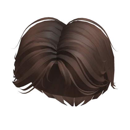 Men's Brown Middle Part Hair