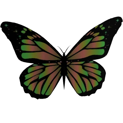 Butterfly Face Sticker Green