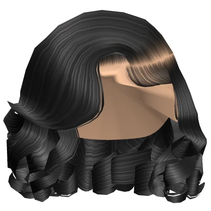 ☆ | Black Short Curly Side Part