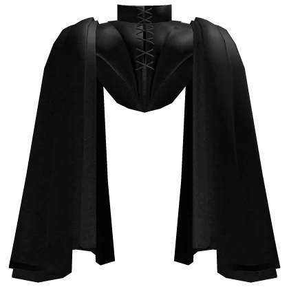 Black Royal Parted Cloak Cape 