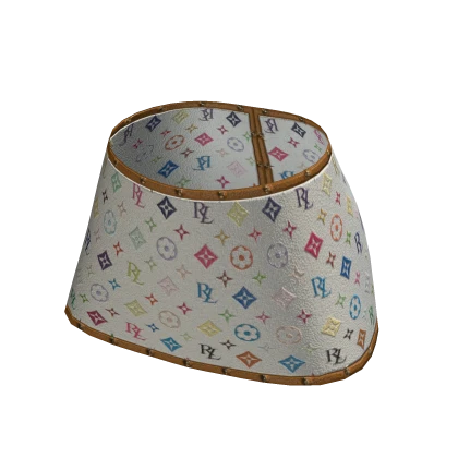 Y2K β Leather White Monogram Skirt