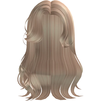 Long Messy Swept Wavy Blonde Hair