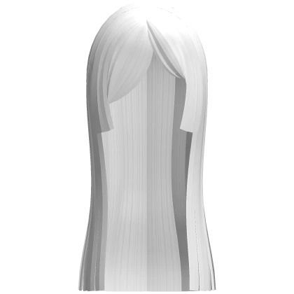 Straight Long Hair with Side Bangs White