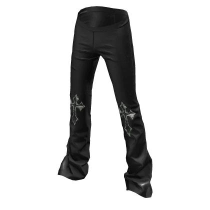 ʚ♡ɞ Emo Gothic Vkei Flared Leather Trousers