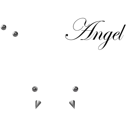 emo angel face tattoo with piercings 