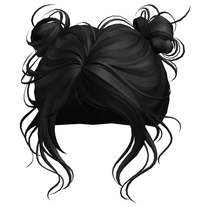 Black Cute Wavy Buns