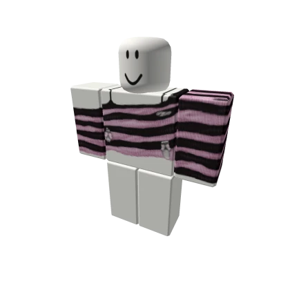 valentines ripped striped goth emo sweater