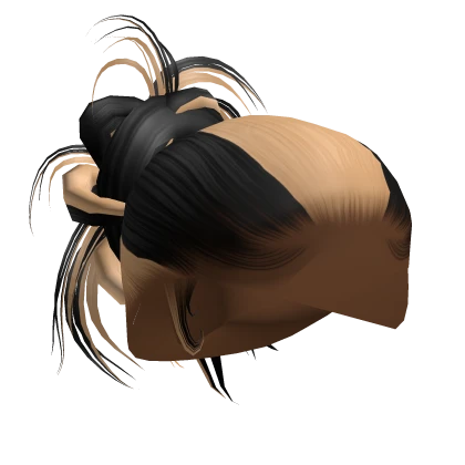 ☆ | Skunk Stripe Slick Back Spiky Bun