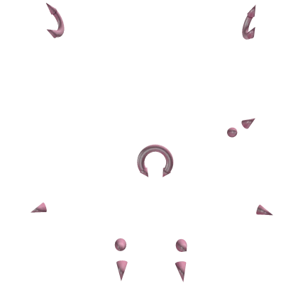 Dolls Pink Spiky Piercing Set