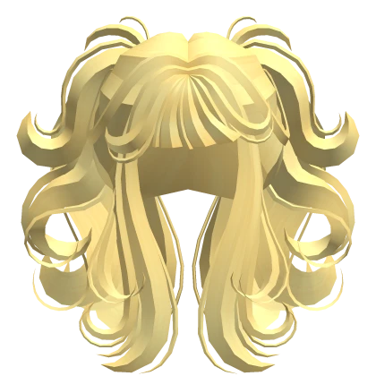 Celestial Flowy Swirly Pigtails in Light Yellow