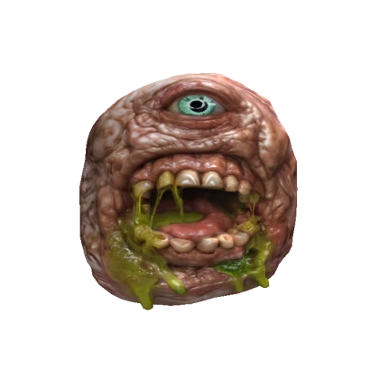 Realistic One Eyed Monster Head