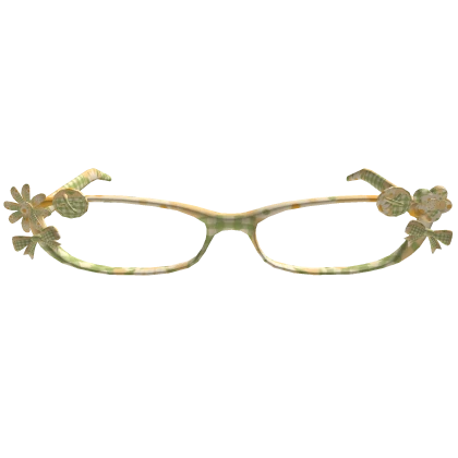 Igari cottage mori kei yellow green floral glasses