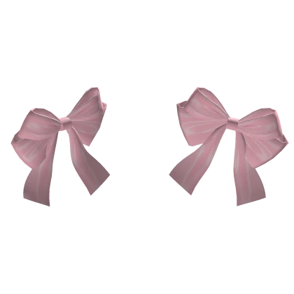 𝒮 | Double Satin Bows in Baby Pink