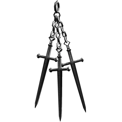 Black Gothic Sword Earring