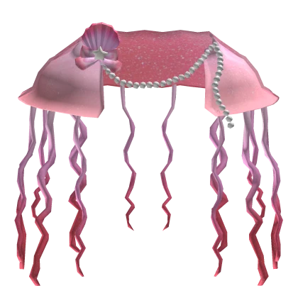 Pink Jellyfish Skirt with Pearls & Seashell Bow