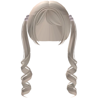 Long Curly Doll Pigtails in Pastel Blonde
