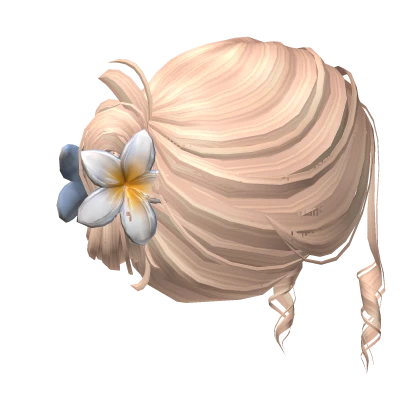 Blonde bun w/ Flower Clip