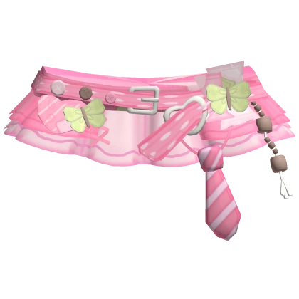 Harajuku Kpop Gyaru Pastel Pink Ruffled Skirt