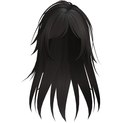 cute messy warrior anime hair in dark brown