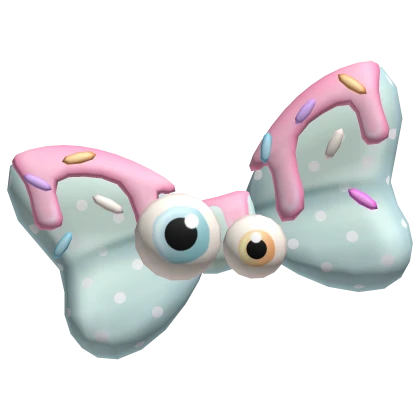 creepycute candy confetti zombie eye bow