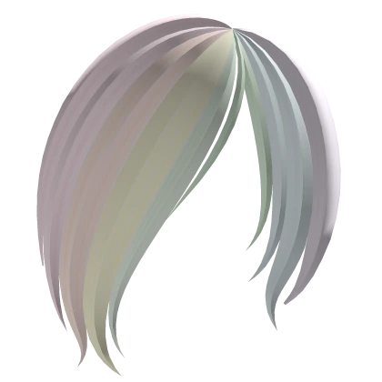 ♡ : ghoul pastel rainbow emo anime side bangs
