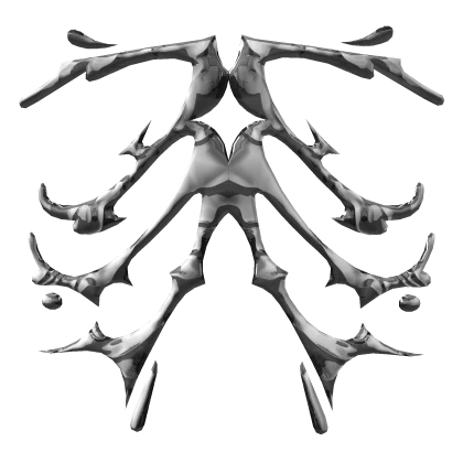 Grunge Silver Chrome Ribcage