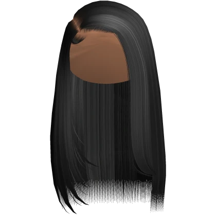 Straight Side Part in Black