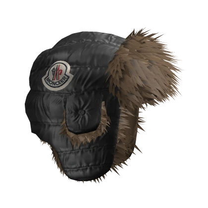 Shiny Black Winter Cleezy Ushanka