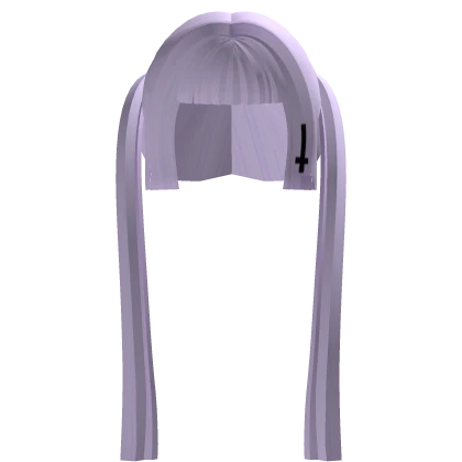 ♡ : purple cross pastel goth y2k long pigtails 
