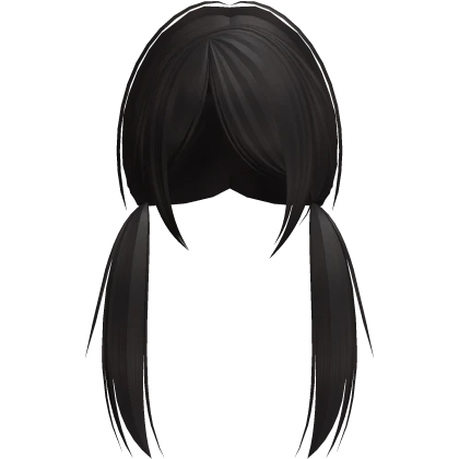 low vkei messy gothic anime pigtails dark brown