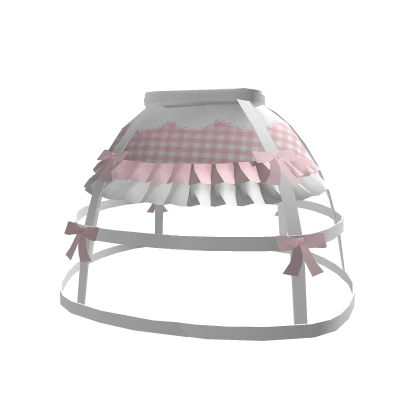 Cute white and pink plaid cage skirt 3.0