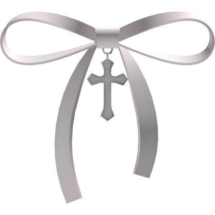 ♡ pink dainty gothic bow w cross