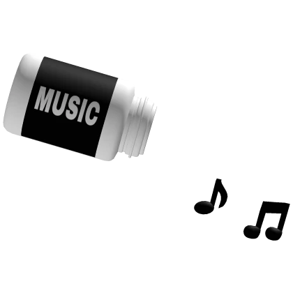 ↻ ◁ || ▷ ↺ musical medicine bottle (white) 