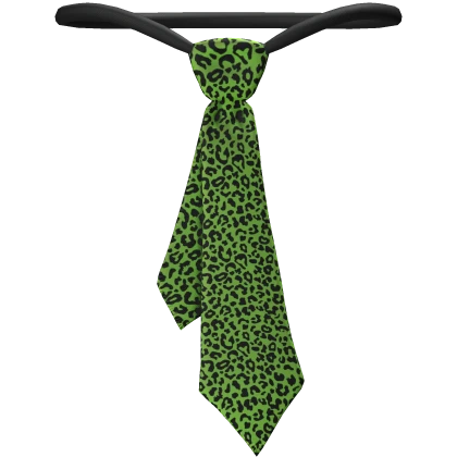 Green Cheetah Print Scene Tie